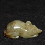 Antike feine Hetian Jade Maus